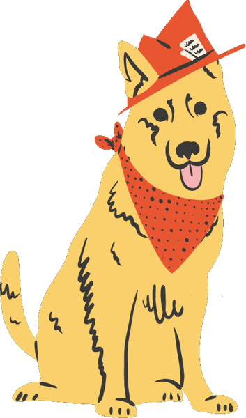 Some Grub shepherd character in a fedora